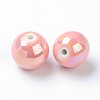 Glazed Porcelain Round Beads PORC-S490-8mm-06-2