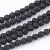 Natural Lava Rock Bead Strands LS-G-R193-18-4mm-1
