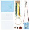 Daisy Pattern Embroidery Starter Crossbody Bag Making Kit DIY-WH0308-155-1