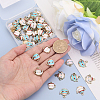 Globleland 60Pcs 6 Styles Alloy Pendant ENAM-GL0001-03-3