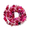 Natural Striped Agate/Banded Agate Beads Strands G-A246-8mm-13-3