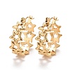 Ion Plating(IP) Hollow Star 304 Stainless Steel Hoop Earrings for Women X-STAS-A057-14G-1