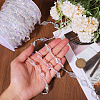 Rhombus Acrylic Rhinestone Beaded Trim FIND-WH0202-02-3