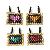 Handmade Loom Pattern Seed Beads PALLOY-MZ00158-1