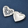Hollow Heart Brass Locket Pendants KK-K414-12C-S-2