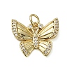 Brass Micro Pave Clear Cubic Zirconia Pendants KK-U005-01N-G-1