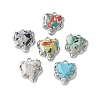 Brass Glass Charms KK-D355-01P-1