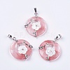 Watermelon Stone Glass Pendants G-F546-A02-1