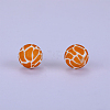 Printed Round Silicone Focal Beads SI-JX0056A-16-1