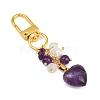 Natural Amethyst Pendant Decorations HJEW-JM04150-03-5