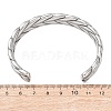 Retro 316 Surgical Stainless Steel Cuff Bangles BJEW-C142-14D-AS-5