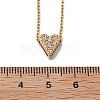 304 Stainless Steel Crystal Rhinestone Pendant Cable Chain Necklaces for Women LS-NJEW-C062-01A-G-5