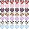 42Pcs 7 Colors Baking Paint Alloy Beads FIND-SC0015-83-1