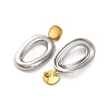 304 Stainless Steel Dangle Stud Earrings LS-EJEW-K296-02GP-08-3