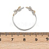 304 Stainless Steel Double Color Cuff Rings RJEW-S635-01GP-19-5