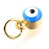 Brass Enamel Pendants KK-Y001-02B-07G-3