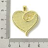 Mother's Day Real 18K Gold Plated Brass Micro Pave Clear Cubic Zirconia Pendants KK-H472-13G-03-3