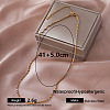 Vintage 304 Stainless Steel Singapore Chain Necklaces VZ3032-1-1