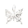 925 Sterling Silver Pave Clear Cubic Zirconia Hollow Butterfly Pendants STER-S013-03S-1