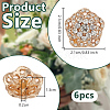6Pcs 1-Hole Zinc Alloy Buttons FIND-FG0004-89G-2