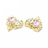 Rack Plating Alloy with Glass Pendants FIND-G051-05LG-02-2