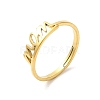 Ion Plating(IP) 304 Stainless Steel Word Mom Adjustable Ring for Mother's Day RJEW-L107-032G-1