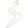 Ion Plating(IP) 304 Stainless Steel Singapore Chain Necklace for Men Women NJEW-M200-08G-1