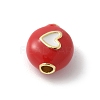 Brass Enamel Beads KK-P294-53G-01-2