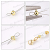 30Pcs Brass Crimp Beads KK-BBC0025-43-7