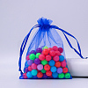 Rectangle Organza Drawstring Bags CON-PW0001-054D-02-1