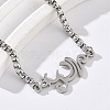 304 Stainless Steel Link Bracelets BJEW-Z107-01P-3