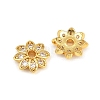 Brass Micro Pave Clear Cubic Zirconia Bead Caps CU-CBA6A75-29G-2