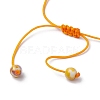 Synthetic Ocean White Jade Braided Beaded Bracelets BJEW-JB11016-02-4