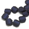Rubberized Style Acrylic Beads Strands X-MACR-Q228-02B-2