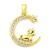 Brass Micro Pave Clear Cubic Zirconia Pendants FIND-Z044-03H-1