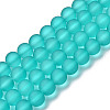 Baking Paint Transparent Glass Bead Strands GLAA-S031-10mm-18-1