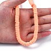Flat Round Handmade Polymer Clay Beads CLAY-R067-8.0mm-13-5