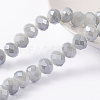 Faceted Rondelle Electroplate Glass Bead Strands X-EGLA-D020-10x8mm-47-1