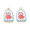 Printed Brass Pendants KK-CBAF9BC-07G-2