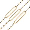 304 Stainless Steel Enamel Dapped Chain Oval Link Chains CHS-K021-15G-07-1