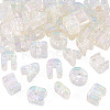 50Pcs 5 Styles UV Plating Rainbow Iridescent Acrylic Beads OACR-TA0004-67G-3