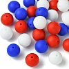 30Pcs 3 Colors Silicone Beads Round Rubber Bead 15MM Loose Spacer Beads for DIY Supplies Jewelry Keychain Making SIL-FS0001-01B-3