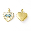 Real 18K Gold Plated PVD Vacuum Plating 201 Stainless Steel Enamel Pendants STAS-J401-VC1019-1