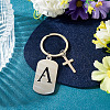 1Pc Stainless Steel Keychains KEYC-TADJ0001-08A-3