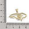 Brass Micro Pave Blue Cubic Zirconia Pendants CU-E002-04A-G-3