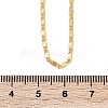 Brass Textured Oval Link Chain Necklaces NJEW-H053-01B-G01-5