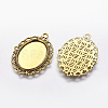 Zinc Alloy Pendant Settings for Cabochon & Rhinestone LS-PALLOY-A15257-AG-FF-1