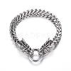 Tarnish Resistant 316 Surgical Stainless Steel Curb Chain Bracelets BJEW-G520-25-1