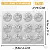 34 Sheets Silver Foil Embossed PET Picture Sticker DIY-WH0528-005-2