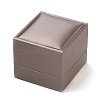 Imitation PU Leather Covered Wooden Jewelry Ring Boxes OBOX-F004-09-2